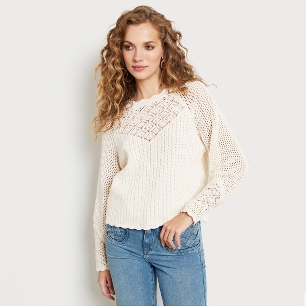 Aura Sweater in Gardenia Ivory